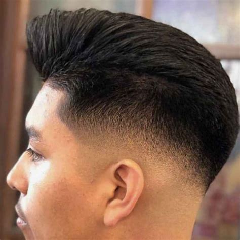 blowout fade haircuts  men  mid high bald beards