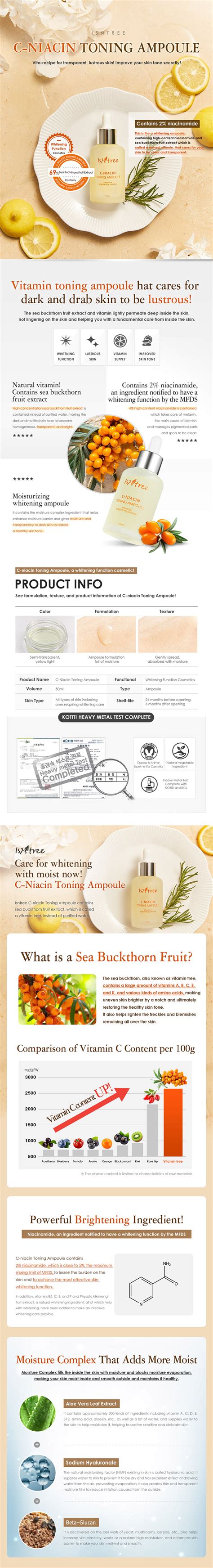 Isntree C-Niacin Toning Ampoule 50ml