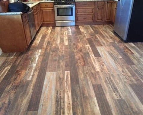 Laminate wood flooring in kitchen- light, medium and dark wood | Gainey ...