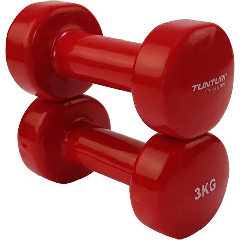 Гири Tunturi, Винилови, 2 x 3 кг, Червен - eMAG.bg