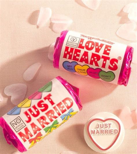 Love hearts wedding sweets | Carte, Carte blanche