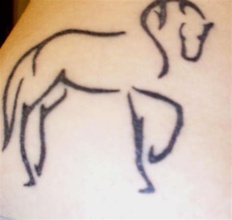 Minimalistic horse silhouette tattoo - Tattooimages.biz