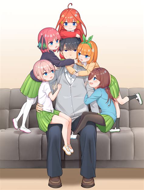 nakano nino, nakano miku, nakano yotsuba, nakano ichika, nakano itsuki