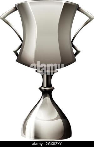 Silver trophy clipart, object illustration vector Stock Vector Image ...