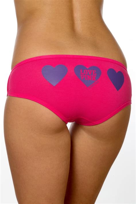 Женские трусы Victoria’s Secret розовые/сердечки 6186