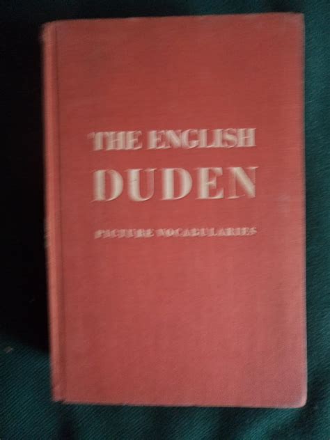 The English Duden: Picture Vocabularies in English with English and ...