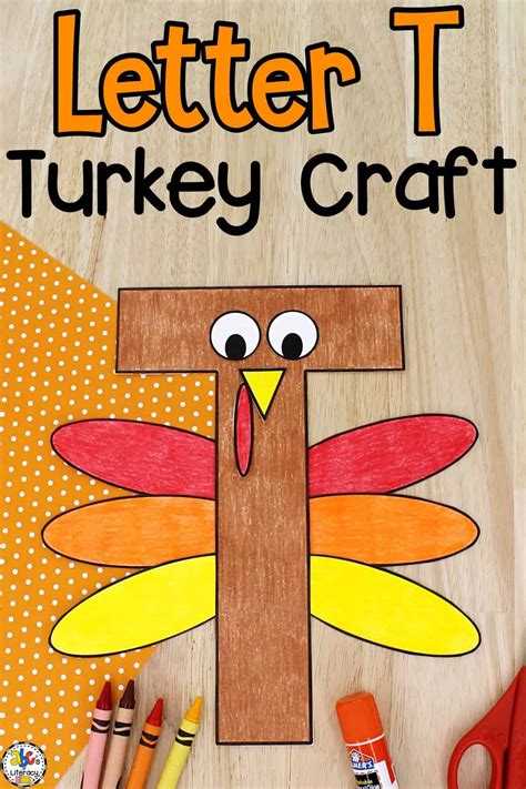 Letter T Turkey Craft (ABC’s of Literacy) | Letter a crafts, Preschool