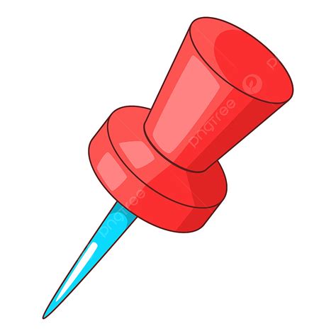 cartoon styles clipart transparent background pin icon cartoon style