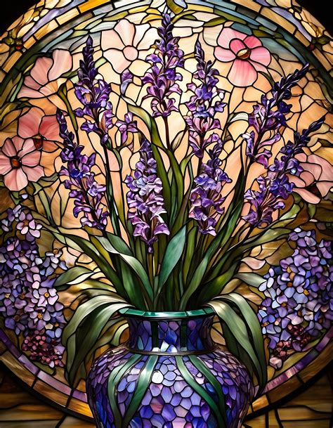 Flowers Stained Glass Tiffany Free Stock Photo - Public Domain Pictures