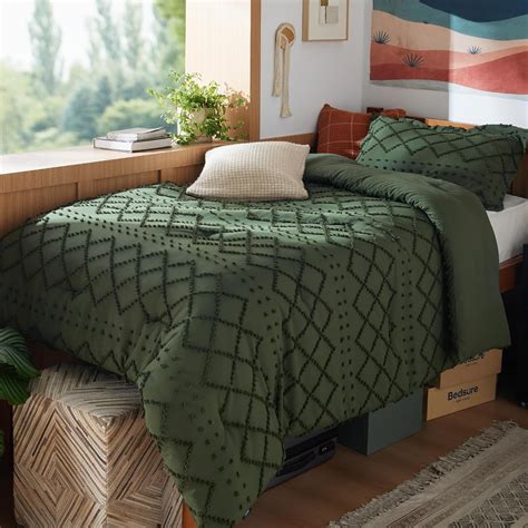 Amazon.com: Bedsure Twin/Twin XL Comforter Set - Olive Green Boho Twin