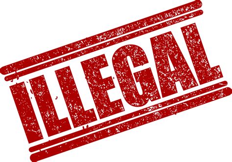 Illegal Red Stamp PNG Transparent | OnlyGFX.com