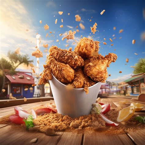 Deep Fried Chicken Bucket with Spices AI Prompt - Prompt Combo