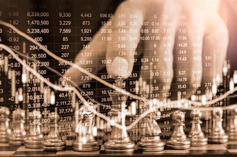 premium photo chess game  chess board  businessman background