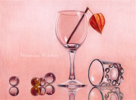 How to draw glass in colored pencil – Veronica Winters Painting