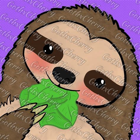 sloth pfp avatar finished commission  gothxcherryxartist
