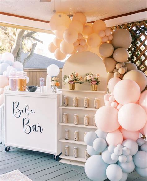 DIY Outdoor Bar Decorated for a Bridal Party