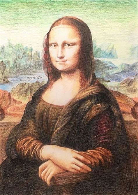 Mona Lisa Recreation Drawing by Maggie Lu - Fine Art America