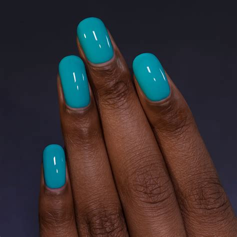 Teal Acrylic Nails