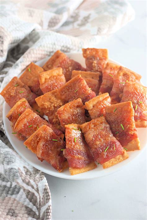 Bacon Wrapped Crackers - The Festive Fork