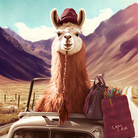 Betterbeans lama going on a trip f6f0c150-13c9-4ac by GreatArtStudio on ...
