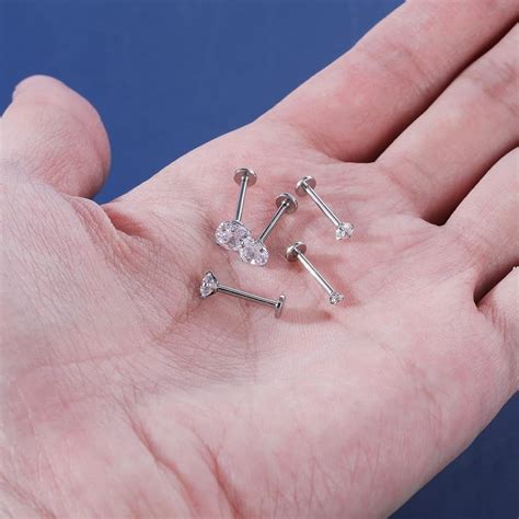 nose stud pcs threadless nose studs surgical steel push