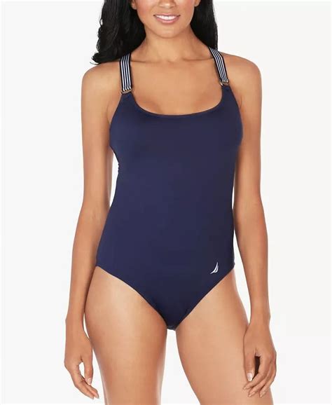 Nautica DEEP SEA Cross-Back One-Piece Swimsuit, US X-Large - Walmart.com