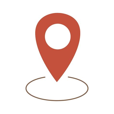 premium vector red location icon isolated  white background map pin