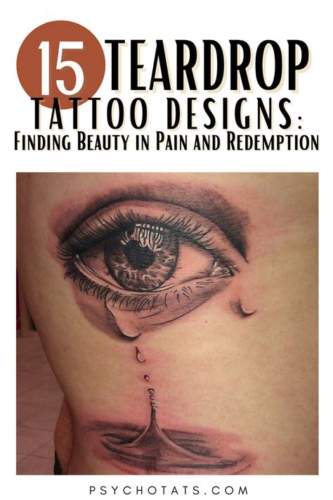teardrop tattoo design finding beauty  pain  redemption