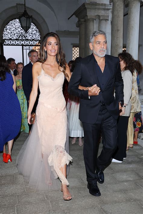 Amal Clooney Wears Nude Dress With George at the DVF Awards