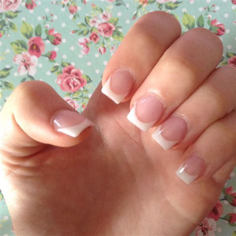 Short French acrylics Short French Nails, French Tip Nails, Nail Tips ...