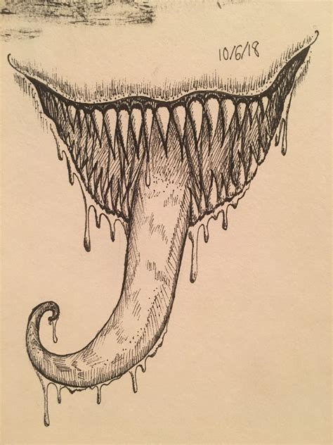How To Draw A Scary Mouth - Drawing Word Searches