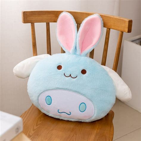 Sanrio My Melody Kuromi Cinnamoroll Car Backrest Cartoon Plush Sofa Pillow Cute