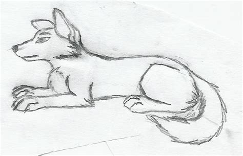 wolf laying down by ShadowWolf7777 on DeviantArt