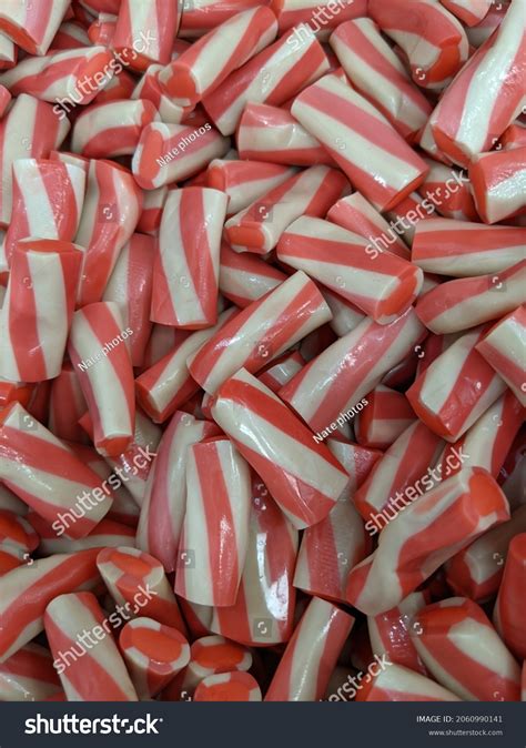 Full Background Red White Striped Candy Stock Photo 2060990141 ...