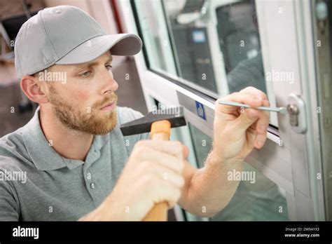 locksmith  hammer  repair lock stock photo alamy