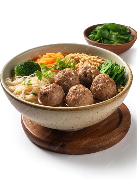 Premium AI Image | A bowl of Bakso