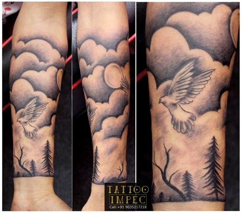 background clouds tattoo