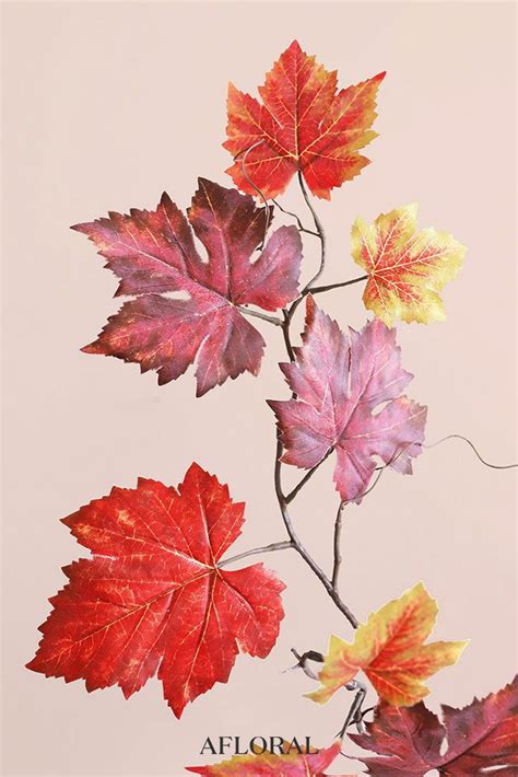 Realistic Fake Grape Leaves for Autumn Decor