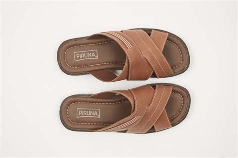 Leather Sandals – Casual Traditional Cognac – Color: Cognac – Piruna