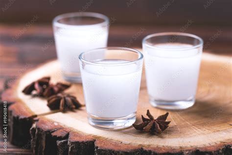 Alcohol Raki with anis. Turkish, Greek aperitif arak, Ouzo Stock Photo ...