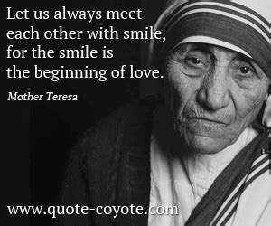 Smile Mother Teresa Quotes. QuotesGram