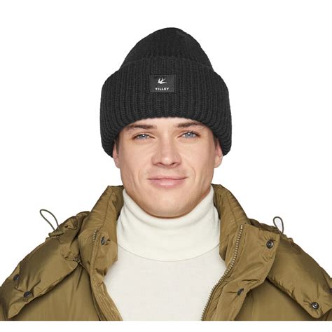 black merino wool alpine beanie tilley ref