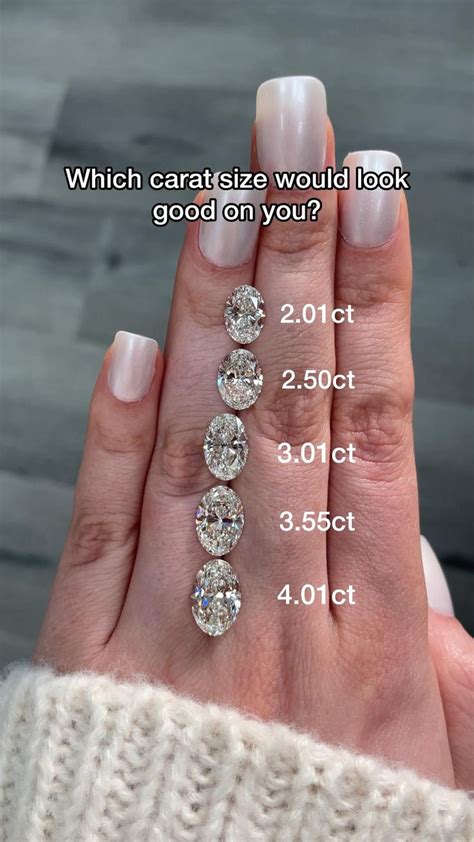 oval carat size comparison diamond carat size chart engagement ring