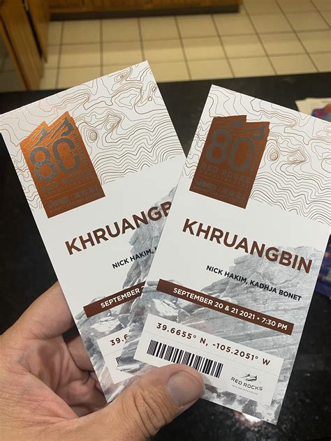 Red Rocks Hard Tickets : r/Khruangbin