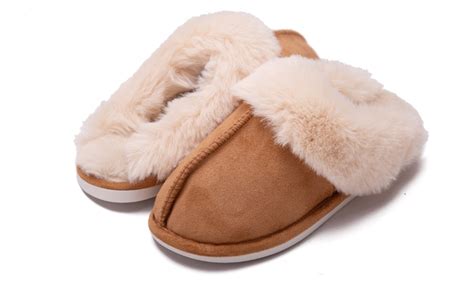 Women's Rubber Sole Plush Slippers | Groupon Goods