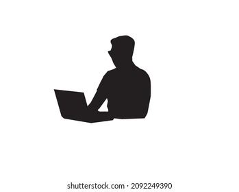 Work Office Silhouette Vector Illustrator Eps Stock Vector (Royalty ...