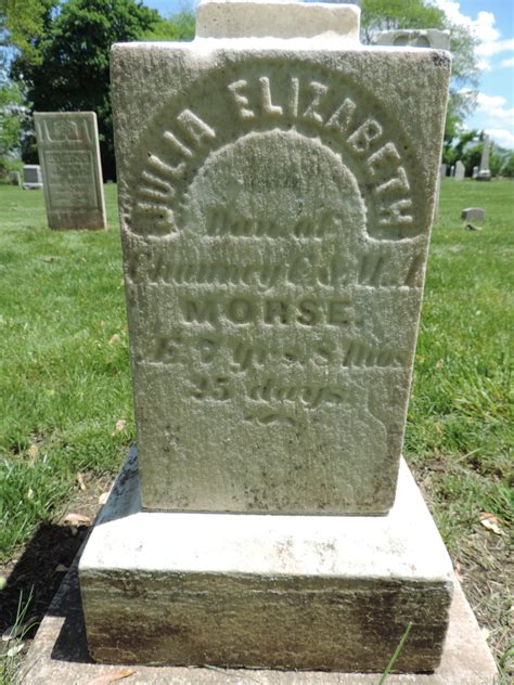 Morse, Julia Elizabeth (1875-1884) – Fort Hill Cemetery