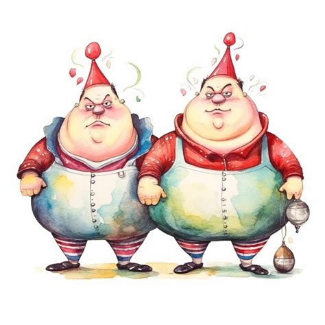 Premium Photo | There are two fat men dressed in clown costumes with a