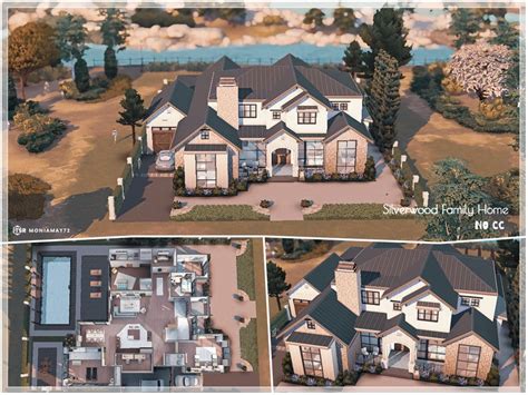 Silverwood Family Home No CC Lot - Sims 4 House Design