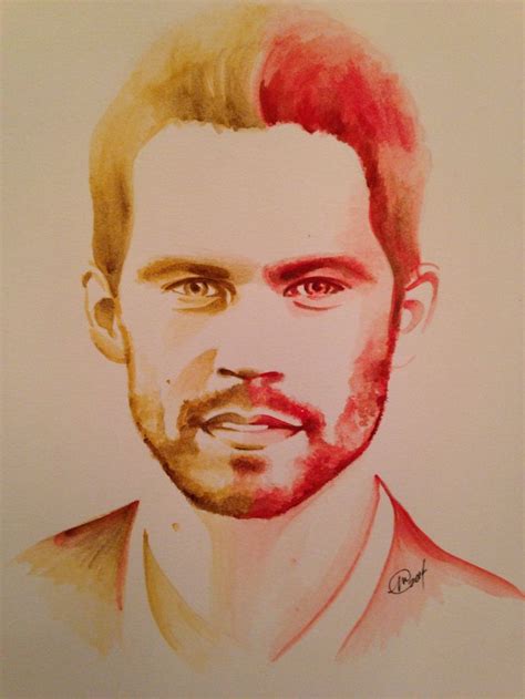 Paul Walker watercolor portrait | Megan Cardwell | Furious 7 paul walker, Watercolor portraits ...